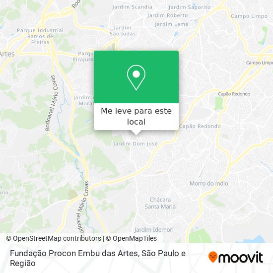 Fundação Procon Embu das Artes mapa