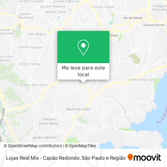 Lojas Real Mix - Capão Redondo mapa