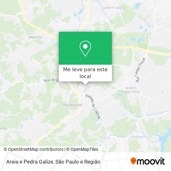 Areia e Pedra Galize mapa