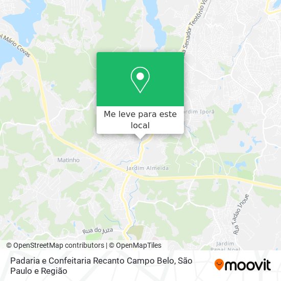 Padaria e Confeitaria Recanto Campo Belo mapa