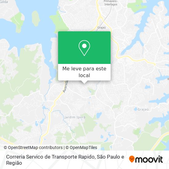 Correria Servico de Transporte Rapido mapa