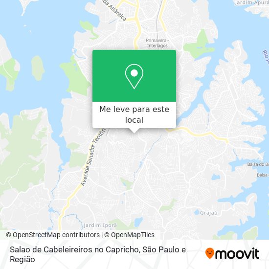 Salao de Cabeleireiros no Capricho mapa