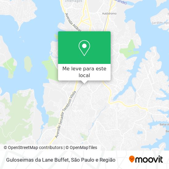 Guloseimas da Lane Buffet mapa