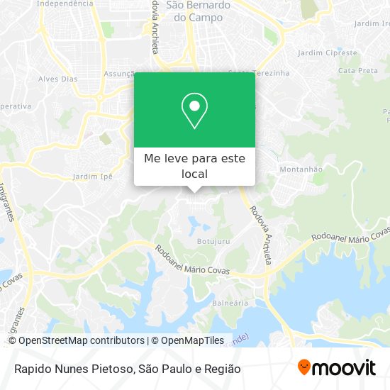 Rapido Nunes Pietoso mapa