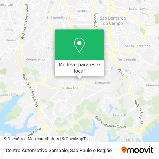 Centro Automotivo Sampaio mapa