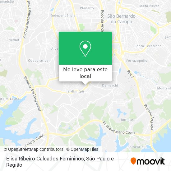 Elisa Ribeiro Calcados Femininos mapa