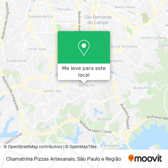 Chamatrina Pizzas Artesanais mapa