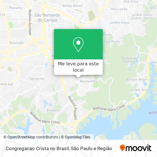 Congregacao Crista no Brasil mapa