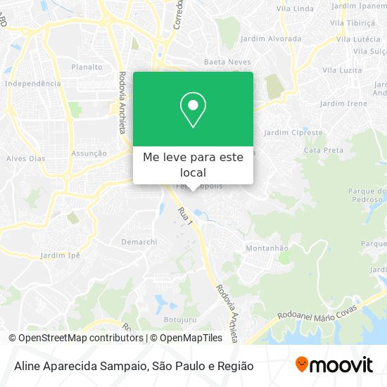 Aline Aparecida Sampaio mapa