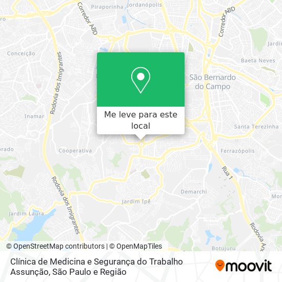 Clínica de Medicina e Segurança do Trabalho Assunção mapa