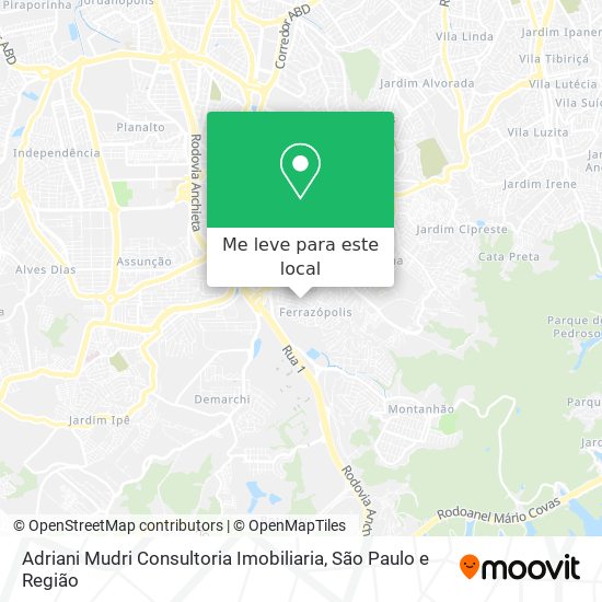 Adriani Mudri Consultoria Imobiliaria mapa