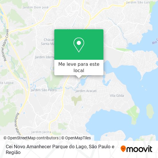 Cei Novo Amanhecer Parque do Lago mapa