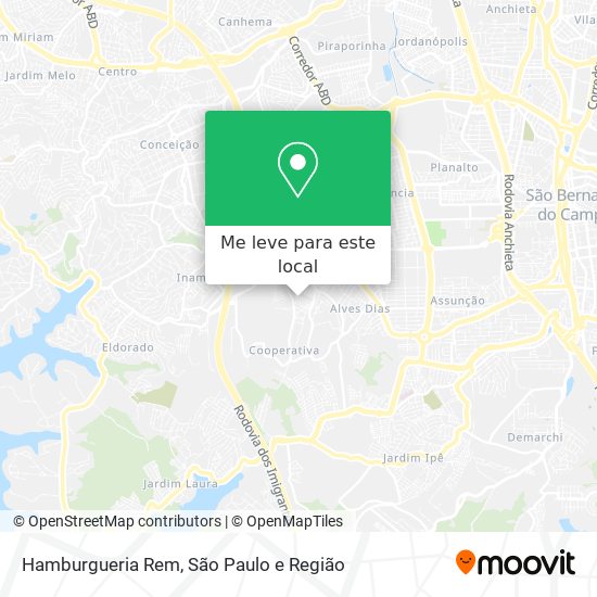 Hamburgueria Rem mapa