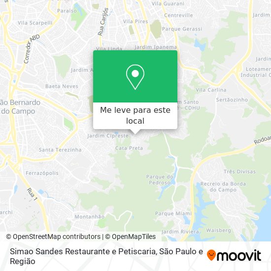 Simao Sandes Restaurante e Petiscaria mapa