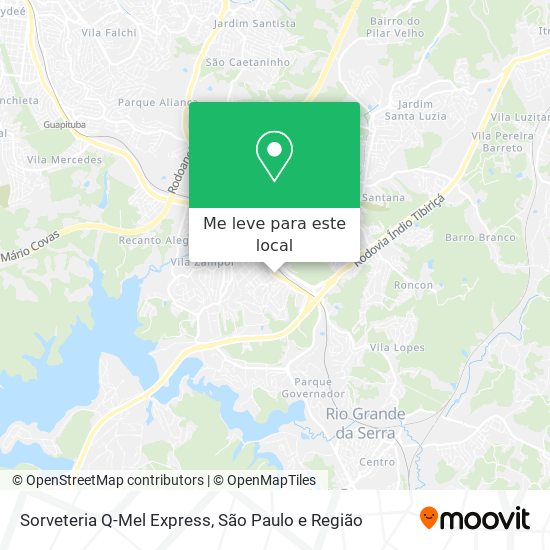 Sorveteria Q-Mel Express mapa