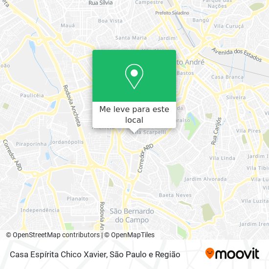 Casa Espírita Chico Xavier mapa