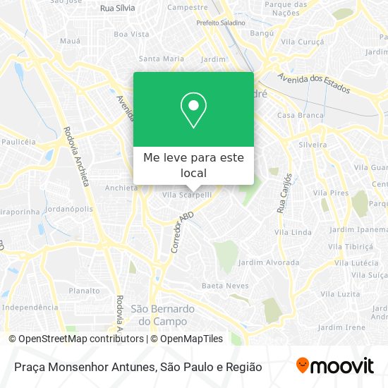 Praça Monsenhor Antunes mapa