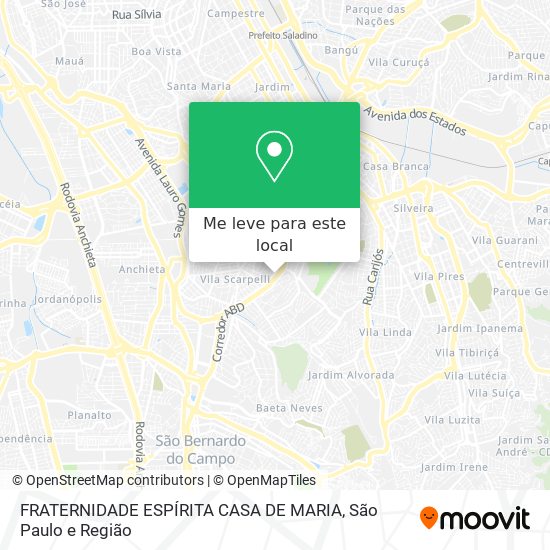 FRATERNIDADE ESPÍRITA CASA DE MARIA mapa