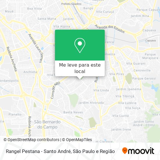 Rangel Pestana - Santo André mapa