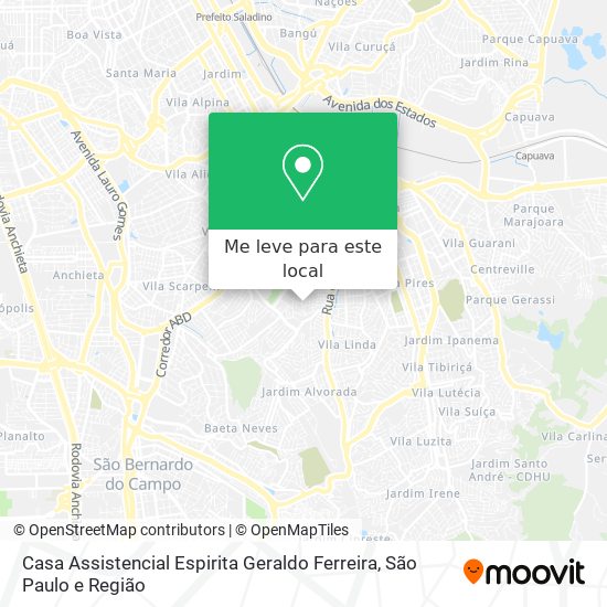 Casa Assistencial Espirita Geraldo Ferreira mapa