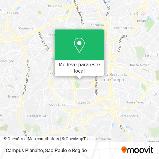 Campus Planalto mapa