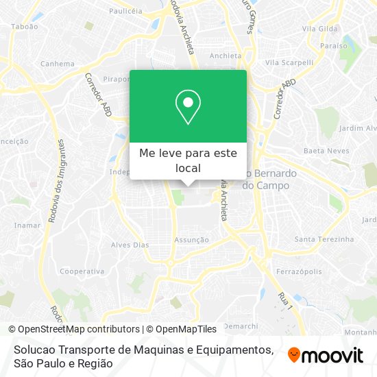 Solucao Transporte de Maquinas e Equipamentos mapa