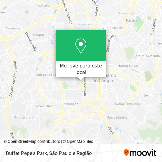 Buffet Pepe's Park mapa