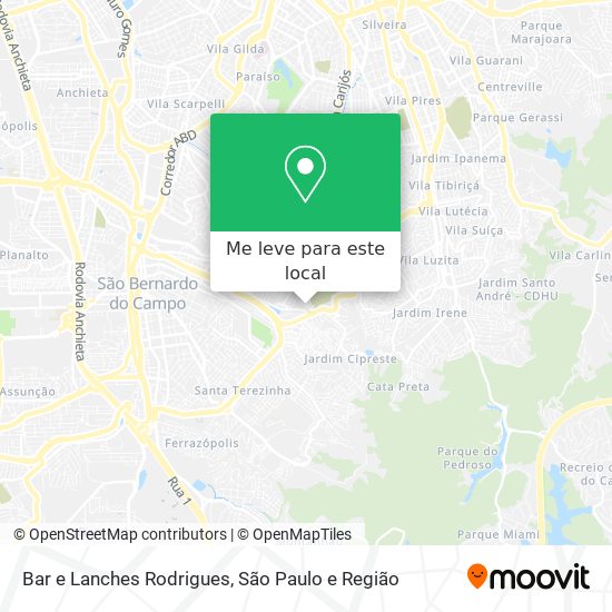 Bar e Lanches Rodrigues mapa