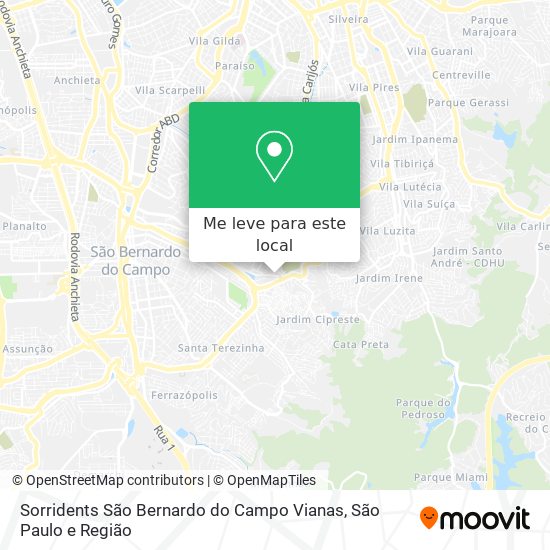 Sorridents São Bernardo do Campo Vianas mapa