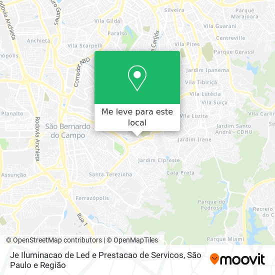 Je Iluminacao de Led e Prestacao de Servicos mapa