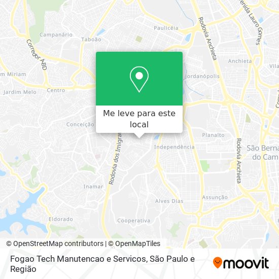 Fogao Tech Manutencao e Servicos mapa