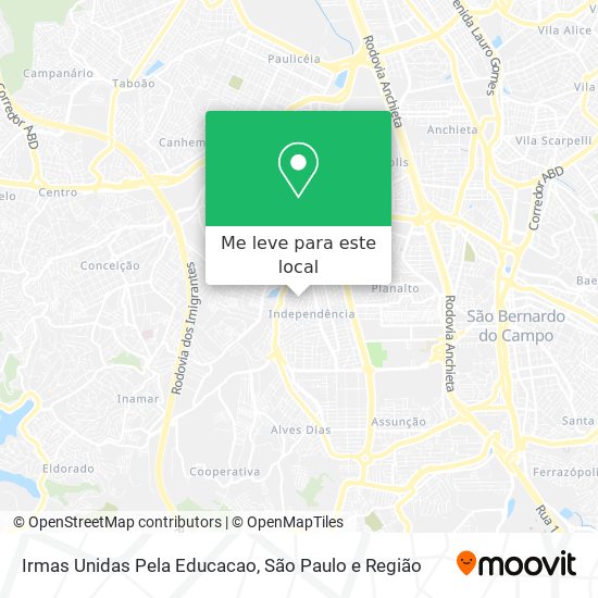 Irmas Unidas Pela Educacao mapa