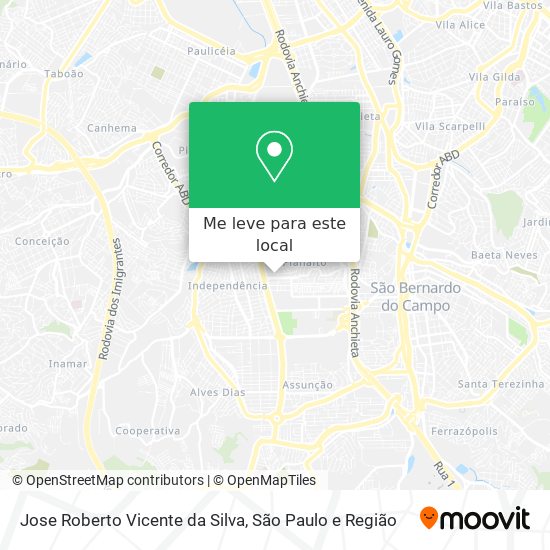 Jose Roberto Vicente da Silva mapa