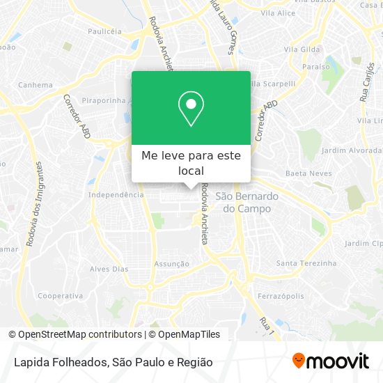 Lapida Folheados mapa