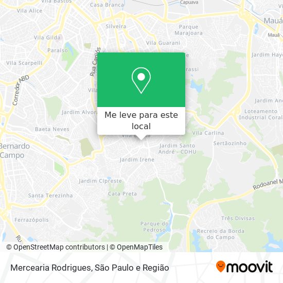 Mercearia Rodrigues mapa