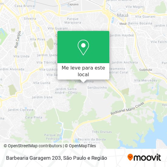 Barbearia Garagem 203 mapa