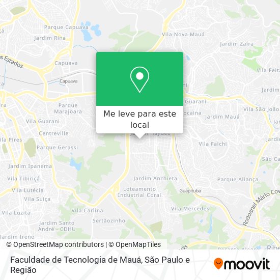 Faculdade de Tecnologia de Mauá mapa