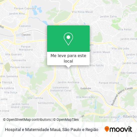 Hospital e Maternidade Mauá mapa