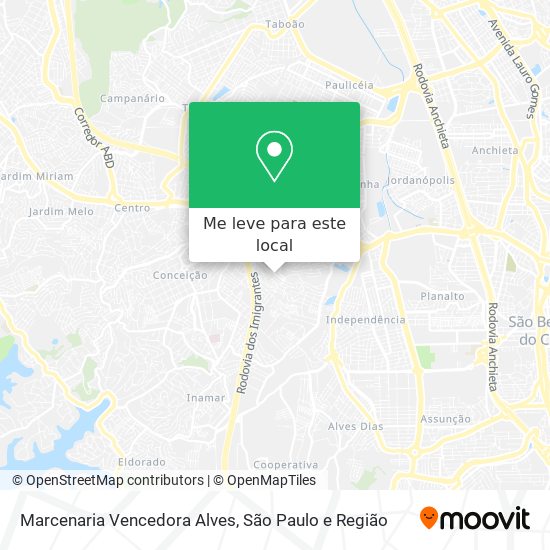 Marcenaria Vencedora Alves mapa