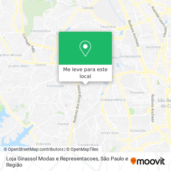 Loja Girassol Modas e Representacoes mapa