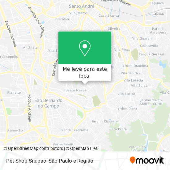 Pet Shop Snupao mapa