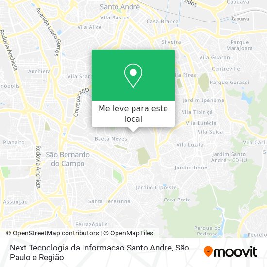 Next Tecnologia da Informacao Santo Andre mapa