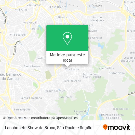 Lanchonete Show da Bruna mapa