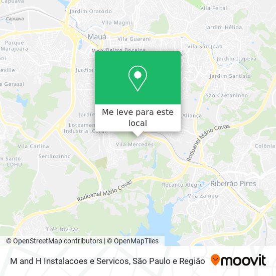 M and H Instalacoes e Servicos mapa