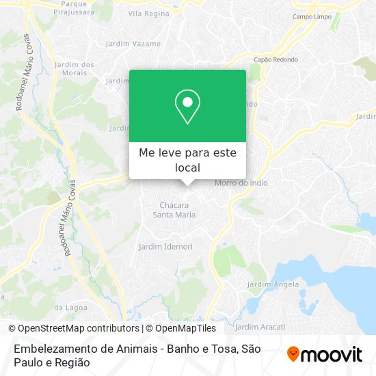 Embelezamento de Animais - Banho e Tosa mapa