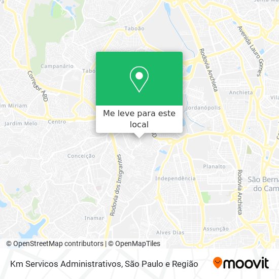 Km Servicos Administrativos mapa