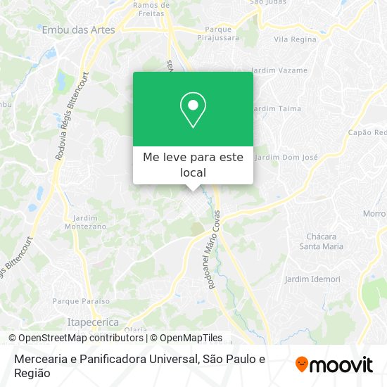 Mercearia e Panificadora Universal mapa