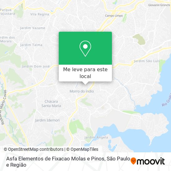 Asfa Elementos de Fixacao Molas e Pinos mapa