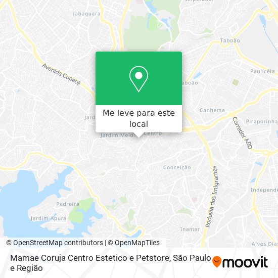 Mamae Coruja Centro Estetico e Petstore mapa