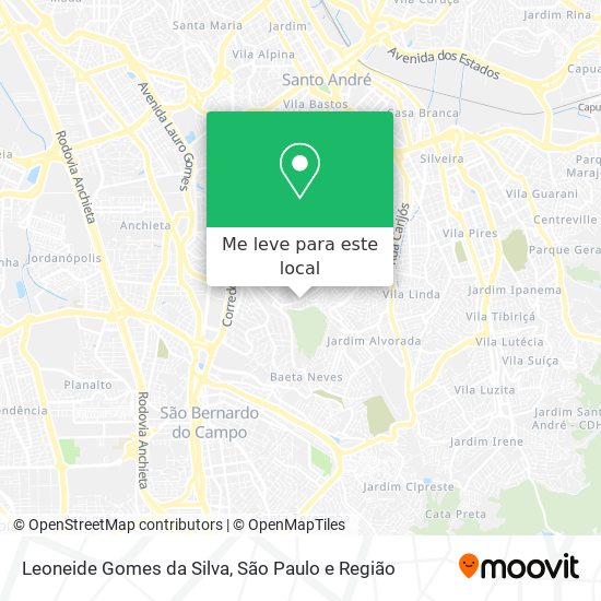 Leoneide Gomes da Silva mapa